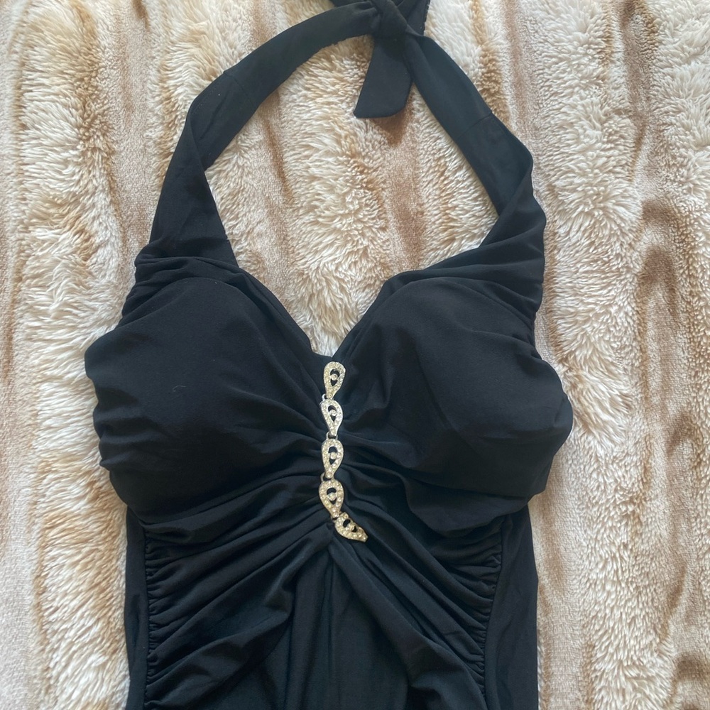 Elegant Black Evening Formal Cocktail Pageant bridesmaids prom dress new